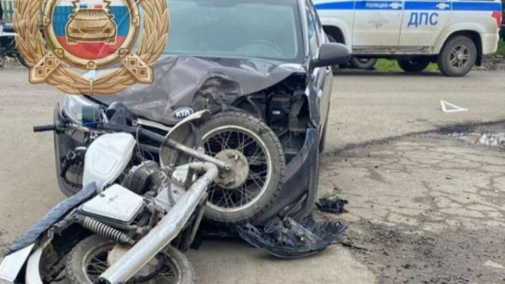 Юный мотоциклист попал в больницу после ДТП в саратовском поселке